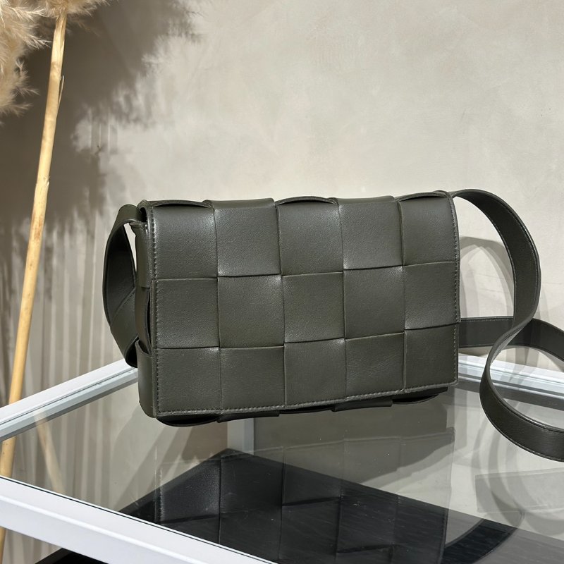 BOTTEGA VENETA Cassette經典編織包 - 灰綠-2