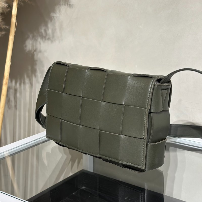 BOTTEGA VENETA Cassette經典編織包 - 灰綠-3