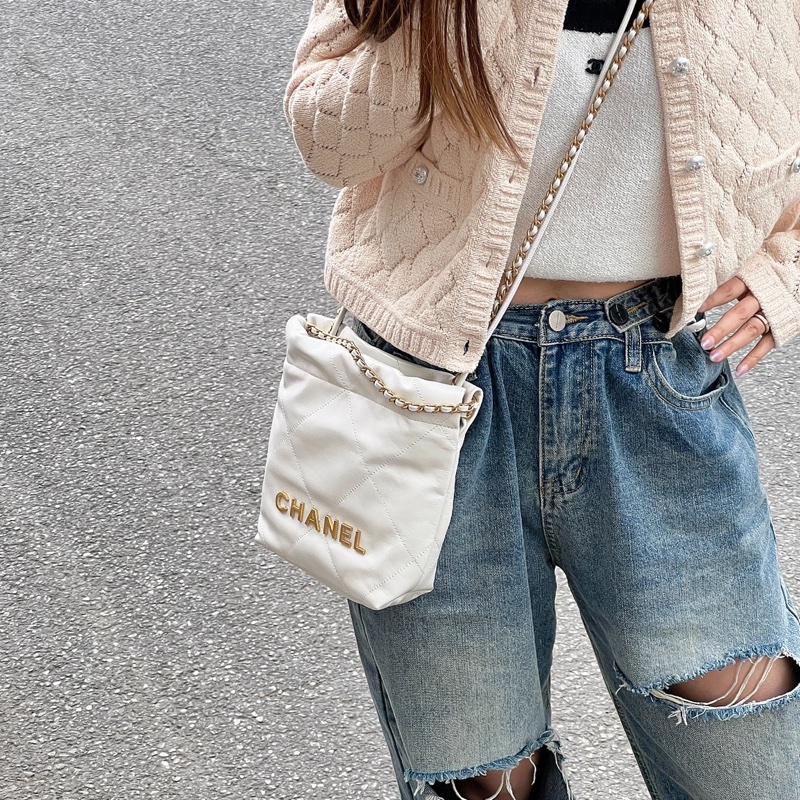 #閒置帶膜 #全配🈶購證 香奈兒白金22bag mini 芯片款-3