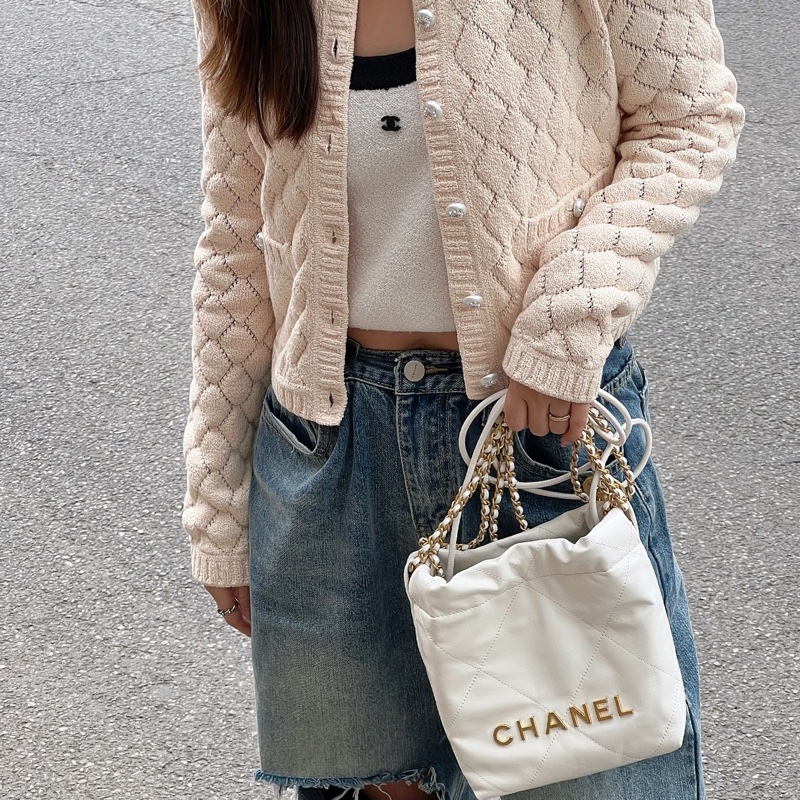 #閒置帶膜 #全配🈶購證 香奈兒白金22bag mini 芯片款-5