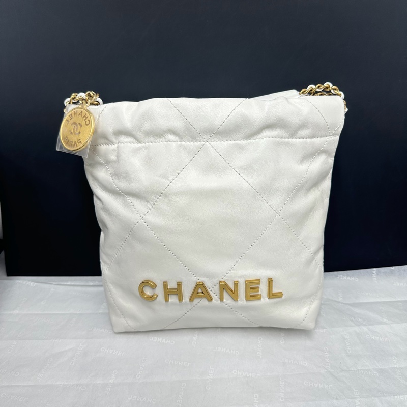 #閒置帶膜 #全配🈶購證 香奈兒白金22bag mini 芯片款-6