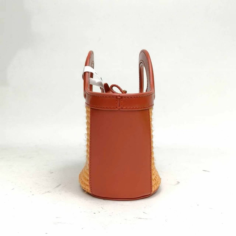 MARNI 編織lOGO刺繡菜籃子斜挎包MINI拼沙拉菲草限量秀款-1