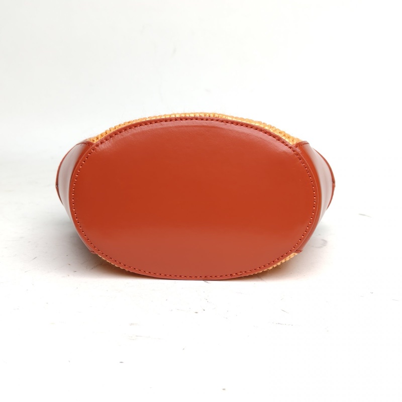 MARNI 編織lOGO刺繡菜籃子斜挎包MINI拼沙拉菲草限量秀款-3