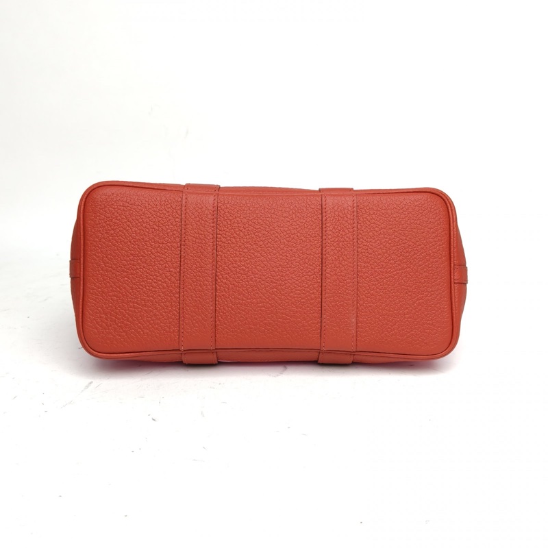 HERMES GardenParty花園包30新櫻花粉NEGONA皮/帆布Y刻銀扣-3