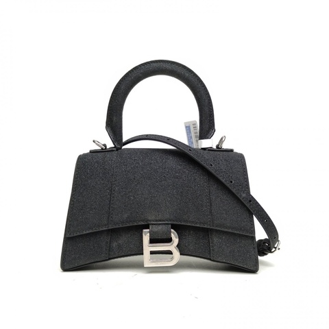 BALENCIAGA Hourglass沙漏XS碼黑色牛皮滿天星