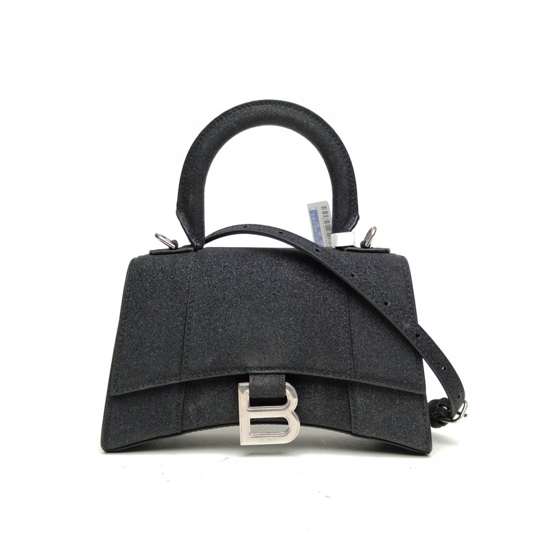 BALENCIAGA Hourglass沙漏XS碼黑色牛皮滿天星-0
