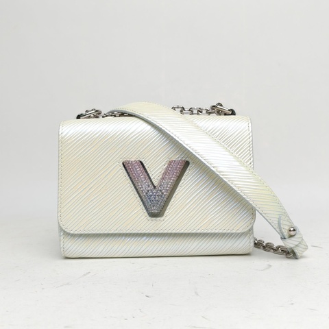 LOUIS VUITTON TWIST小號19EPI水波紋牛皮彩鑽扣晶片炫彩鑽扣