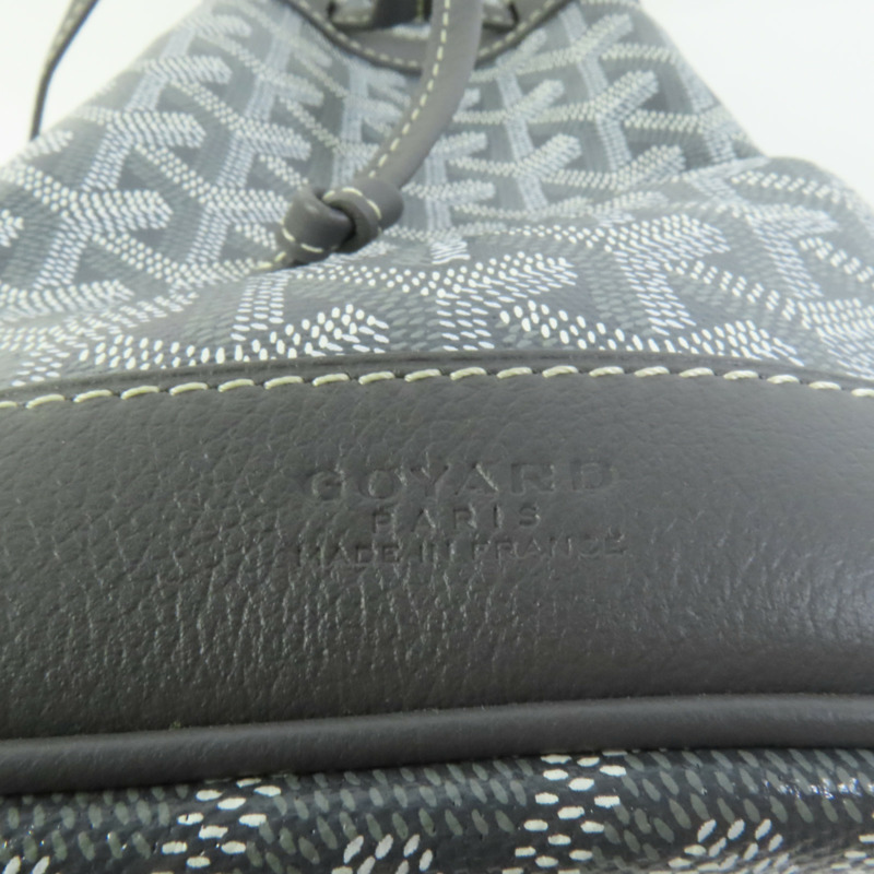 GOYARD 塗層帆布Petit Flot PM Bucket Bag銀扣肩背袋-6