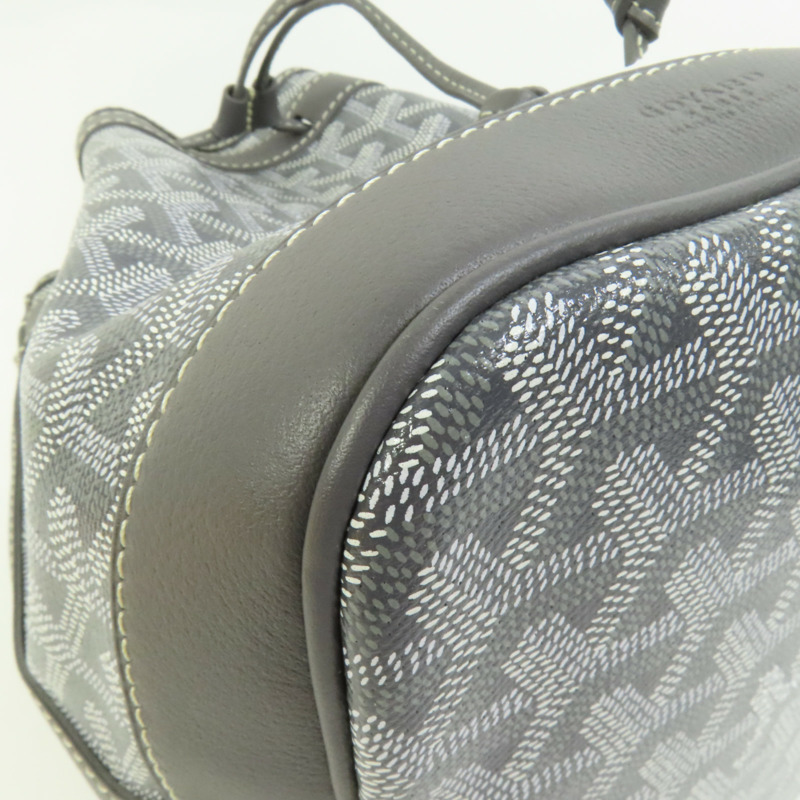 GOYARD 塗層帆布Petit Flot PM Bucket Bag銀扣肩背袋-13