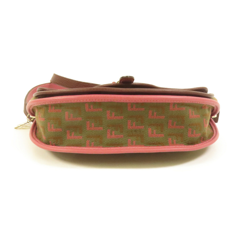 FENDI 帆布Shoulder Bag金扣肩背袋-3