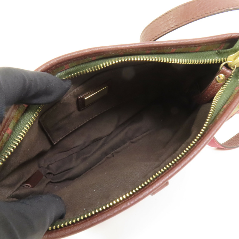 FENDI 帆布Shoulder Bag金扣肩背袋-4