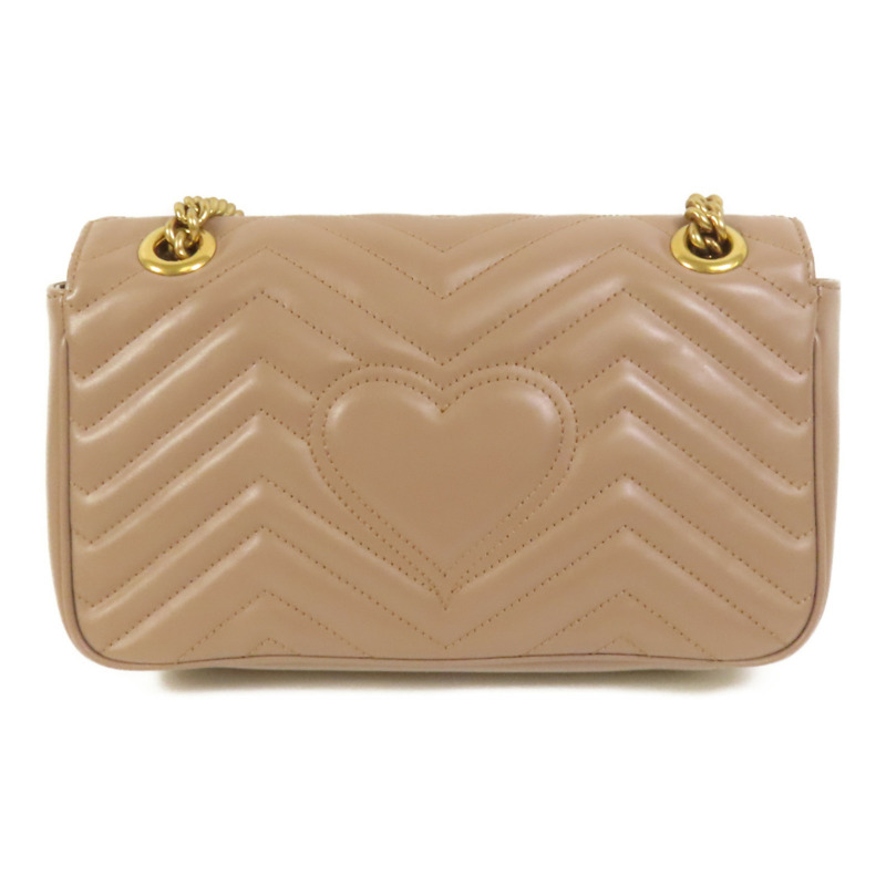 GUCCI 牛皮皮革GG Marmont金扣鏈帶肩背袋-1