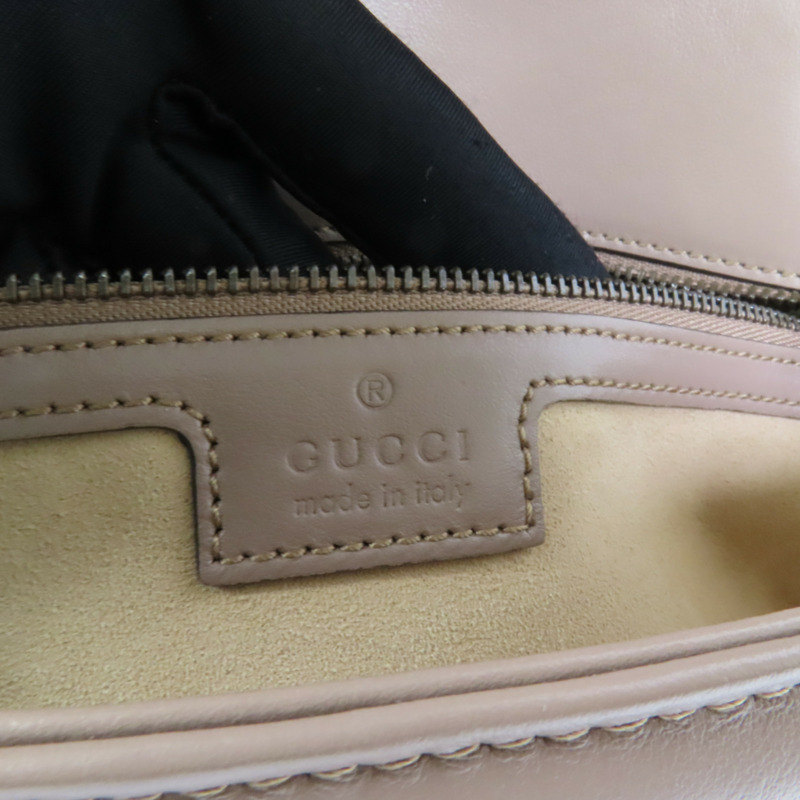 GUCCI 牛皮皮革GG Marmont金扣鏈帶肩背袋-7