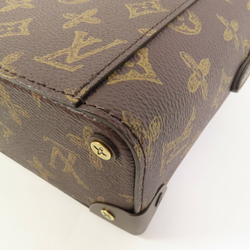 LOUIS VUITTON Monogram Vertical Box Trunk金扣手挽肩背兩用袋-13