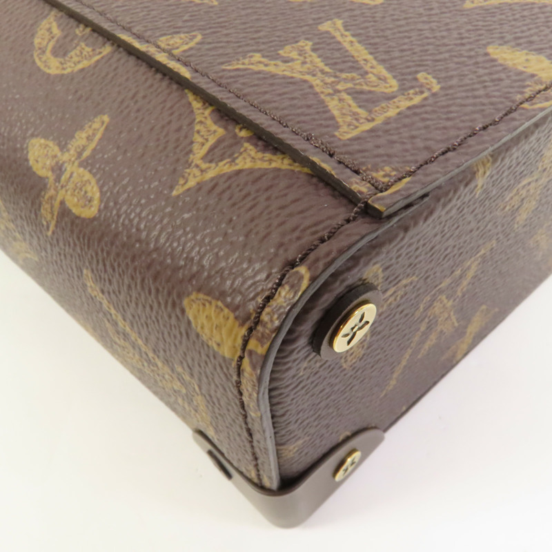 LOUIS VUITTON Monogram Vertical Box Trunk金扣手挽肩背兩用袋-14