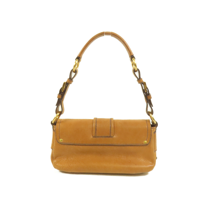 PRADA 牛皮皮革Shoulder Bag金扣肩背袋-1