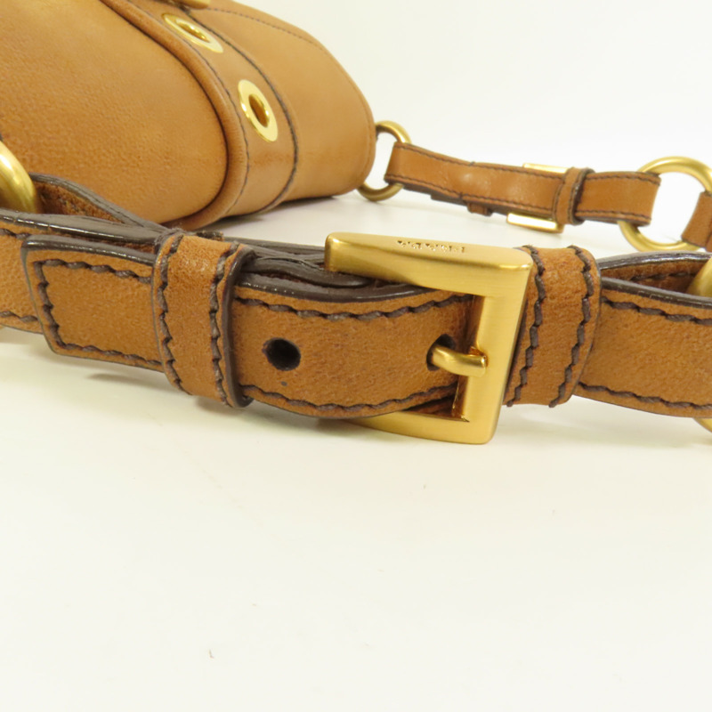 PRADA 牛皮皮革Shoulder Bag金扣肩背袋-7