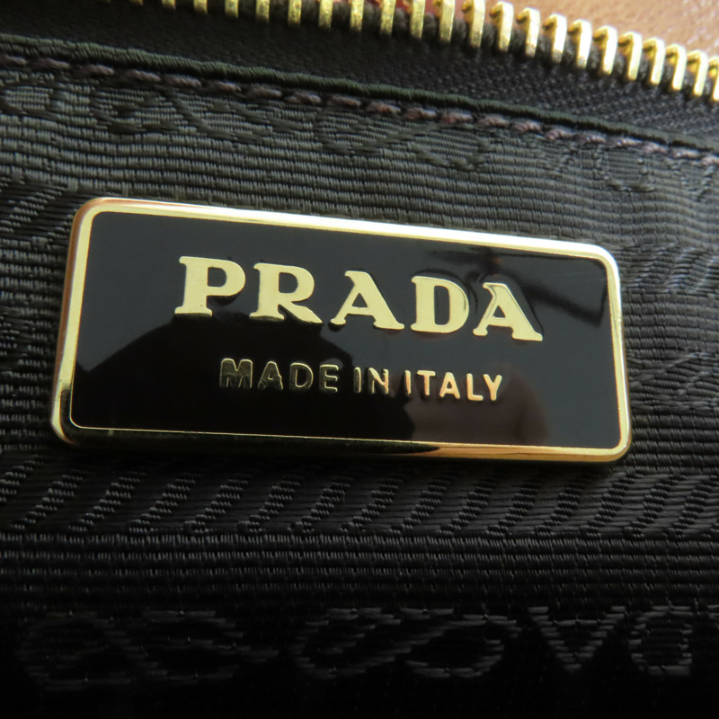 PRADA 牛皮皮革Shoulder Bag金扣肩背袋-9