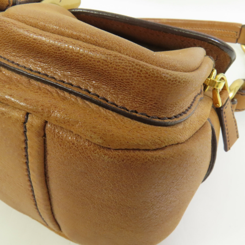 PRADA 牛皮皮革Shoulder Bag金扣肩背袋-12