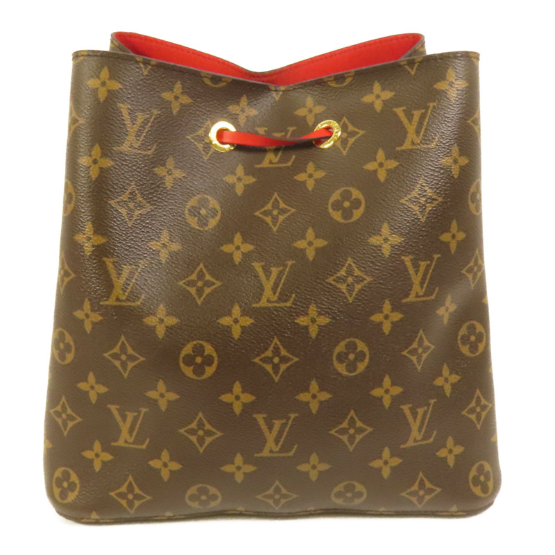 LOUIS VUITTON Monogram Neo Noe Bucket Bag金扣肩背袋Coquelicot-1