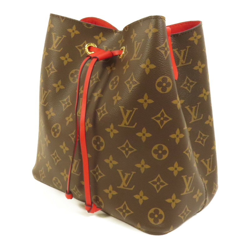 LOUIS VUITTON Monogram Neo Noe Bucket Bag金扣肩背袋Coquelicot-2