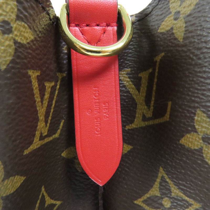 LOUIS VUITTON Monogram Neo Noe Bucket Bag金扣肩背袋Coquelicot-7