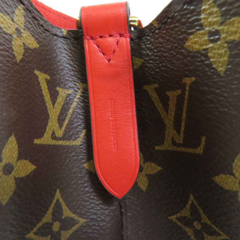 LOUIS VUITTON Monogram Neo Noe Bucket Bag金扣肩背袋Coquelicot-8