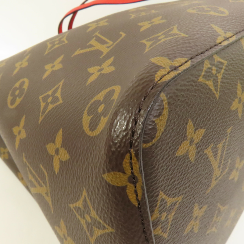 LOUIS VUITTON Monogram Neo Noe Bucket Bag金扣肩背袋Coquelicot-10