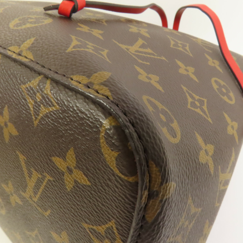 LOUIS VUITTON Monogram Neo Noe Bucket Bag金扣肩背袋Coquelicot-11