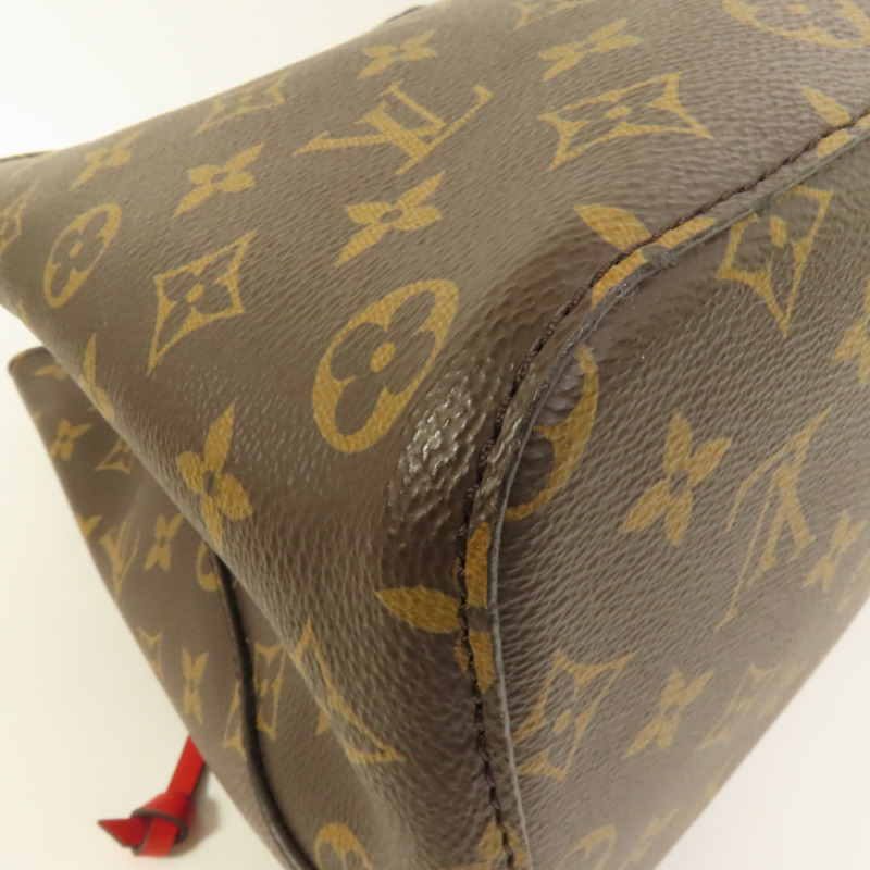 LOUIS VUITTON Monogram Neo Noe Bucket Bag金扣肩背袋Coquelicot-12