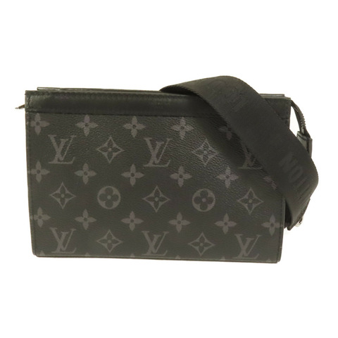 LOUIS VUITTON Monogram Eclipse Gaston銀扣肩背袋
