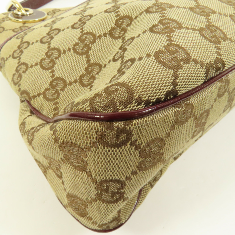 GUCCI 帆布Shoulder Bag金扣肩背袋-13
