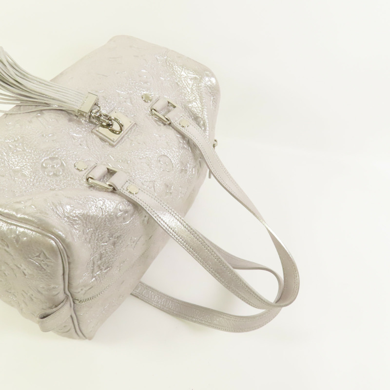 LOUIS VUITTON Monogram Shimmer Comet Boston Bag銀扣肩背袋-5