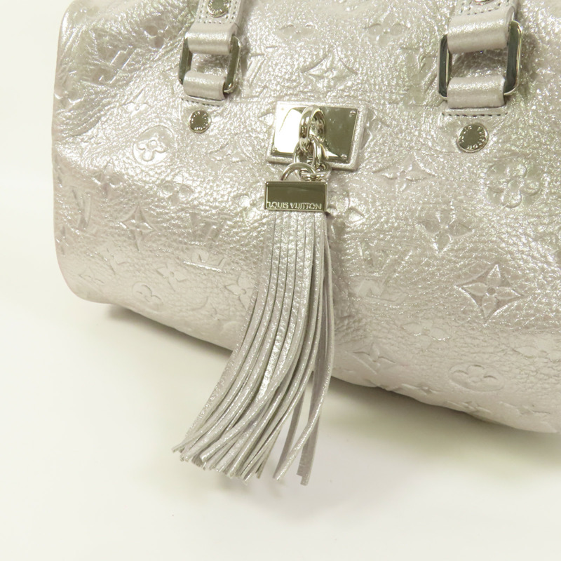 LOUIS VUITTON Monogram Shimmer Comet Boston Bag銀扣肩背袋-6