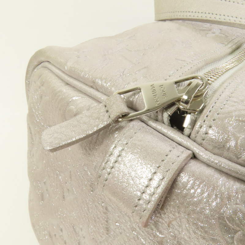 LOUIS VUITTON Monogram Shimmer Comet Boston Bag銀扣肩背袋-7