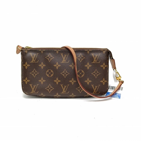 LOUIS VUITTON Pochette大麻將包老花PVC金扣2020