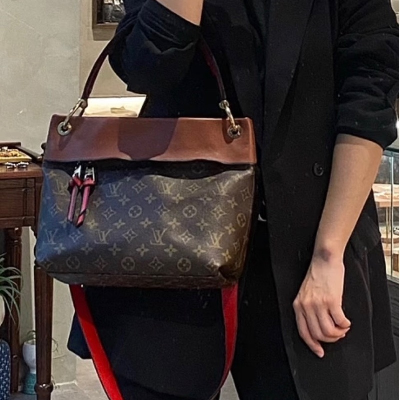 LV路易威登 杜樂麗花園系列手提單肩斜挎包 有肩帶 尺寸27:26:13-7