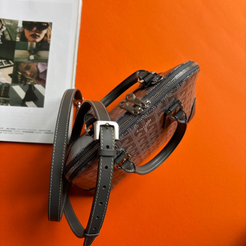 ::GOYARD:: Vendome MINI 灰色老花圖騰帆布手提/斜背貝殼包-2