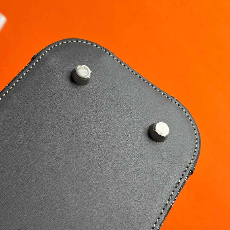 ::GOYARD:: Vendome MINI 灰色老花圖騰帆布手提/斜背貝殼包-5