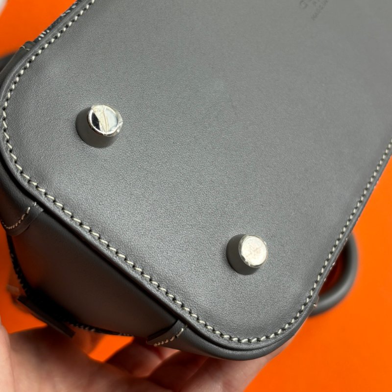 ::GOYARD:: Vendome MINI 灰色老花圖騰帆布手提/斜背貝殼包-6