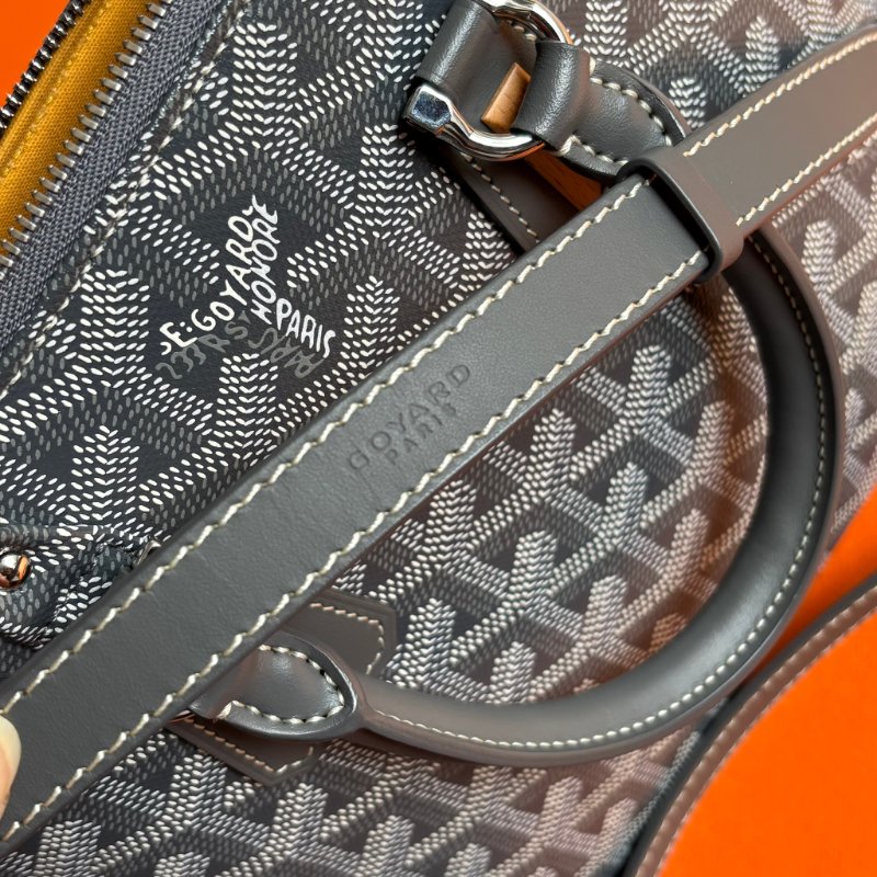 ::GOYARD:: Vendome MINI 灰色老花圖騰帆布手提/斜背貝殼包-17