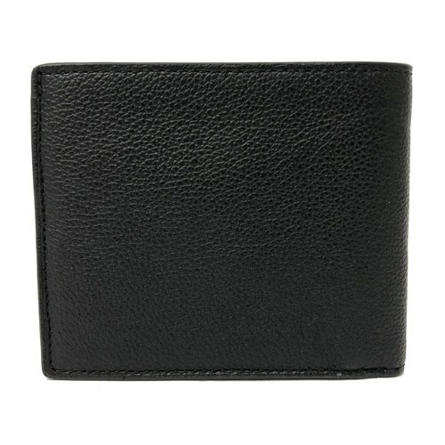 [全新]COACH 素面牛皮6卡照片男款短夾(黑)-2