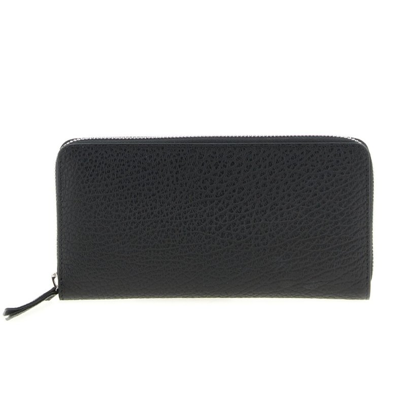 【Maison Margiela】四針 小牛皮 拉鍊 皮夾 卡夾 長夾 黑色 S56UI0110P4455T8013-3