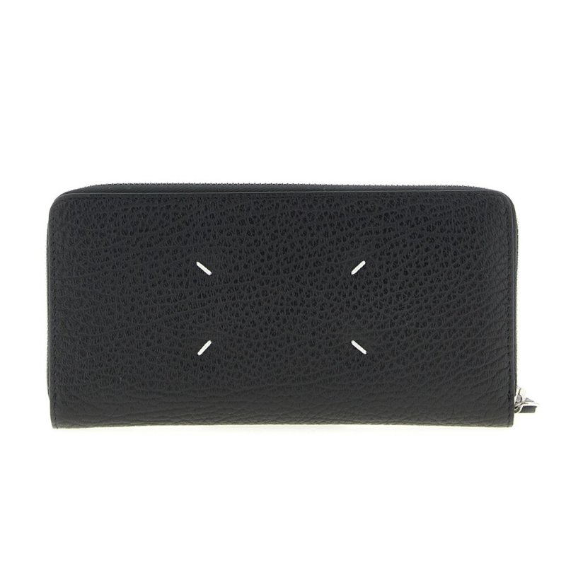 【Maison Margiela】四針 小牛皮 拉鍊 皮夾 卡夾 長夾 黑色 S56UI0110P4455T8013-4