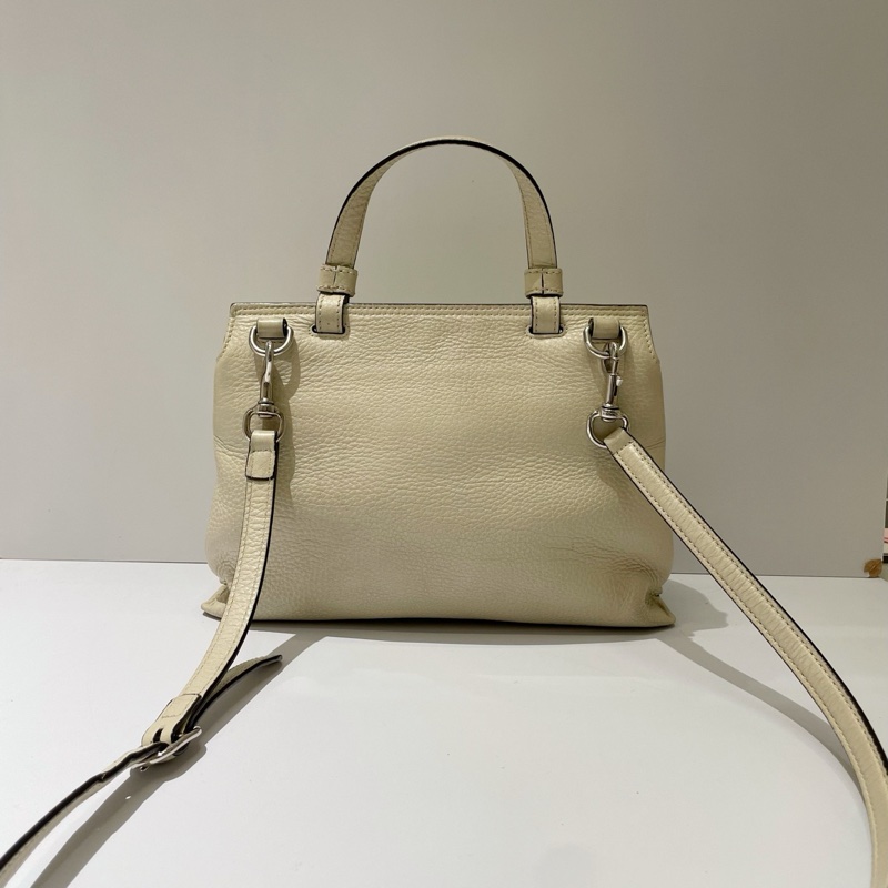 Gucci古馳 Bamboo daily竹節扣包小號奶白色 尺寸:27*19*9cm-1