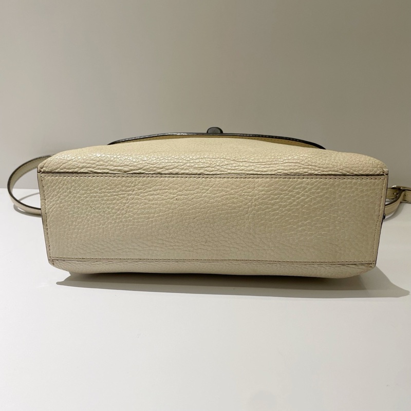 Gucci古馳 Bamboo daily竹節扣包小號奶白色 尺寸:27*19*9cm-2