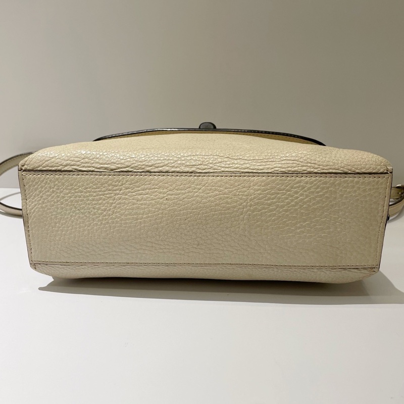 Gucci古馳 Bamboo daily竹節扣包小號奶白色 尺寸:27*19*9cm-6