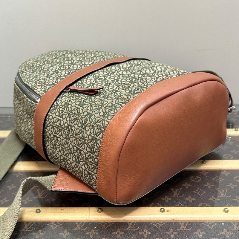LOEWE Anagram提花帆布 拼牛皮後背包31*45*15 98新配件塵袋-5