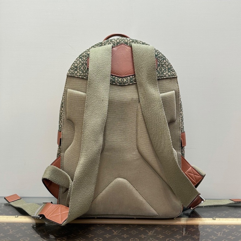 LOEWE Anagram提花帆布 拼牛皮後背包31*45*15 98新配件塵袋-6