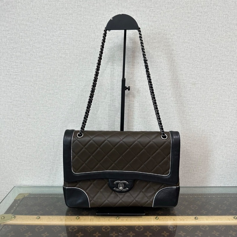 CHANEL 季節拼色菠蘿扣 限量cf肩背包29*19*8 98新配件塵袋-1